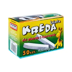 Kredy białe, kwadratowe, typ M2, 50 szt.
