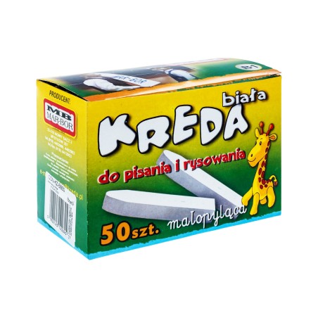 Kredy białe, kwadratowe, typ M2, 50 szt.