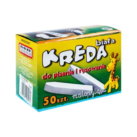Kredy białe, kwadratowe, typ M2, 50 szt.