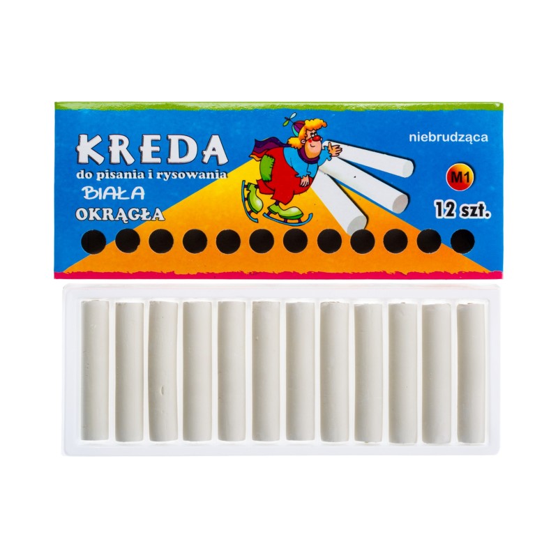 Kredy białe, okrągłe, 12 szt. Kredy białe, okrągłe, 12 szt.