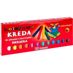Kredy kolorowe, okrągłe, 12 szt.