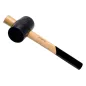 Młotek gumowy 50 mm, czarna guma, trzonek drewniany Młotek gumowy 50 mm, czarna guma, trzonek drewniany