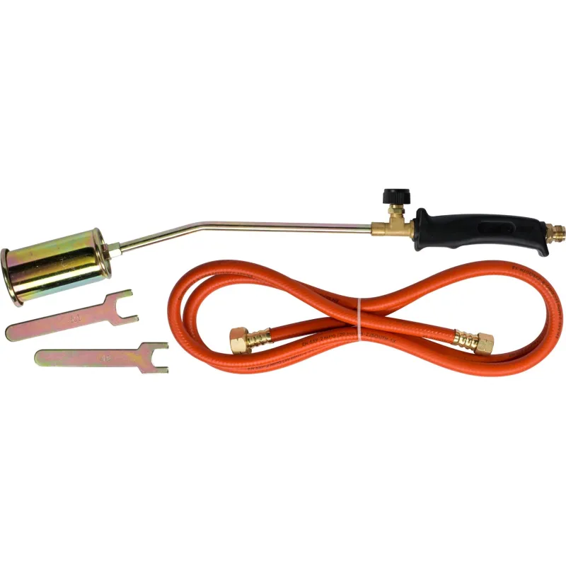 Palnik dekarski z pojedynczą dyszą 50 mm, lanca 250 mm, wąż 2 m Palnik dekarski z pojedynczą dyszą 50 mm, lanca 250 mm, wąż 2 m