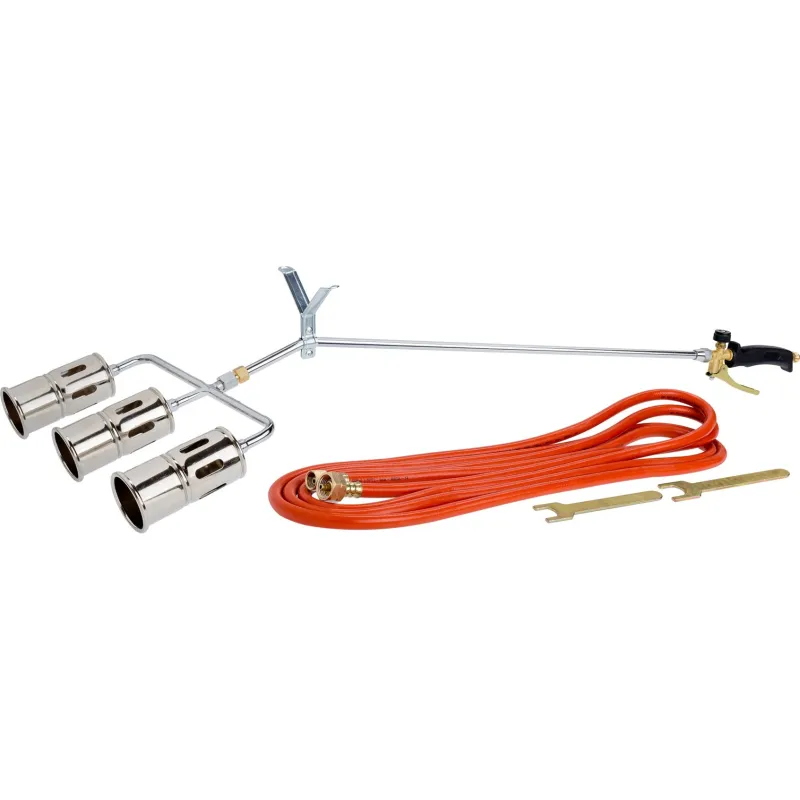 Palnik dekarski z potrójną dyszą 50 mm, lanca 460 mm, wąż 5 m