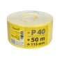 Papier ścierny 115 mm, P40, żółty, 50 m, rolka Papier ścierny 115 mm, P40, żółty, 50 m, rolka
