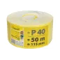 Papier ścierny 115 mm, P40, żółty, 50 m, rolka