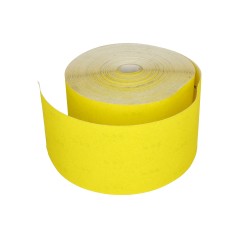 Papier ścierny 115 mm, P180, żółty, 50 m, rolka