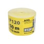 Papier ścierny 115 mm, P120, żółty, 50 m, rolka Papier ścierny 115 mm, P120, żółty, 50 m, rolka