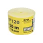Papier ścierny 115 mm, P120, żółty, 50 m, rolka
