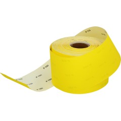 Papier ścierny 115 mm, P150, żółty, 50 m, rolka