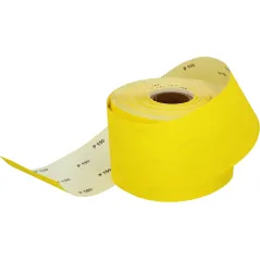 Papier ścierny 115 mm, P150, żółty, 50 m, rolka