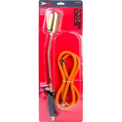 Palnik dekarski z pojedynczą dyszą 50 mm, lanca 250 mm, wąż 1.5 m