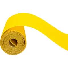 Papier ścierny w rolce 2.5 m, 115 mm, P60, żółty, FSC 100%, certyfikat NC-COC-062817