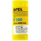 Papier ścierny w rolce 2.5 m, 115 mm, P100, żółty, FSC 100%, certyfikat NC-COC-062817