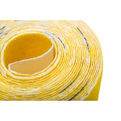 Papier ścierny w rolce 2.5 m, 115 mm, P120, żółty, FSC 100%, certyfikat NC-COC-062817