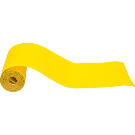 Papier ścierny w rolce 2.5 m, 115 mm, P150, żółty,FSC 100%, certyfikat NC-COC-062817