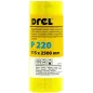 Papier ścierny w rolce 2.5 m, 115 mm, P220, żółty, FSC 100%, certyfikat NC-COC-062817 Papier ścierny w rolce 2.5 m, 115 mm, P220, żółty, FSC 100%, certyfikat NC-COC-062817