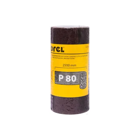 Płótno ścierne w rolce 2.5 m, 115 mm, P80