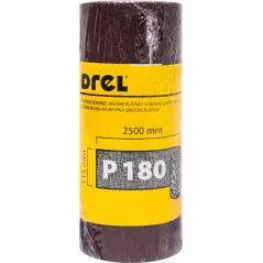 Płótno ścierne w rolce 2.5 m, 115 mm, P180