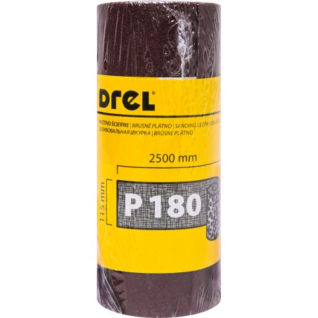 Płótno ścierne w rolce 2.5 m, 115 mm, P180