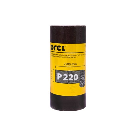 Płótno ścierne w rolce 2.5 m, 115 mm, P220