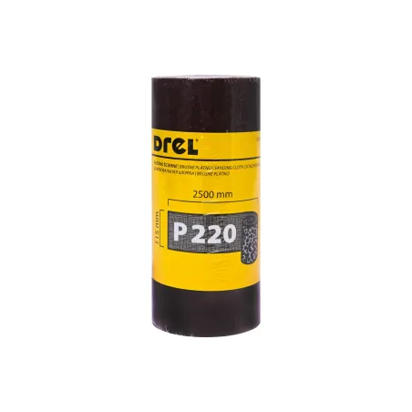 Płótno ścierne w rolce 2.5 m, 115 mm, P220