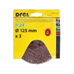 Krążki ścierne fibrowe 125 mm, P24, 3 szt.