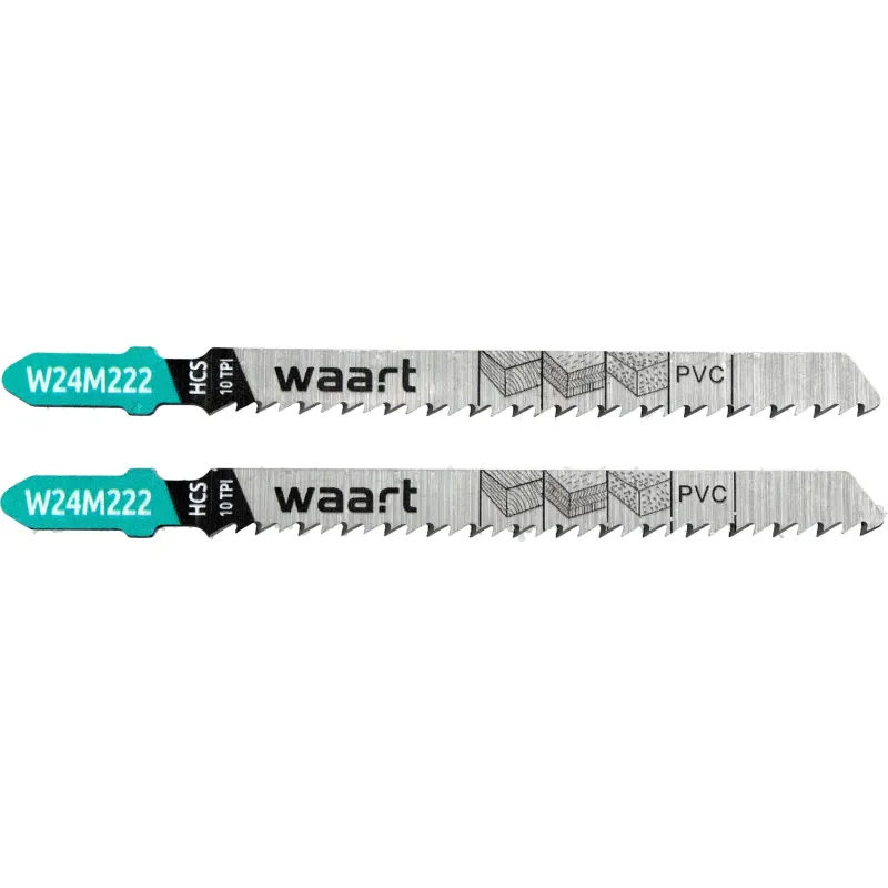 Brzeszczoty do wyrzynarek 75 mm, uchwyt "T", 10TPI, do drewna, płyty wiórowej, sklejki, PVC, 2 szt.