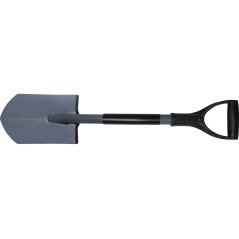 Szpadel ostry krótki (saperka), trzonek metalowy, plastikowy uchwyt