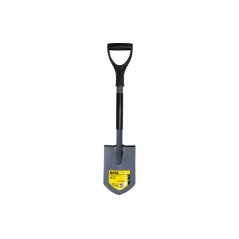 Szpadel ostry krótki (saperka), trzonek metalowy, plastikowy uchwyt