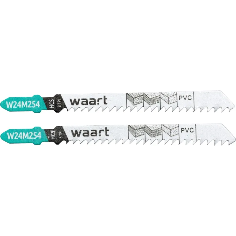 Brzeszczoty do wyrzynarek z uchwytem typu "T", 75 mm, 8TPI, do drewna, płyty wiórowej, sklejki, PVC, 2 szt.