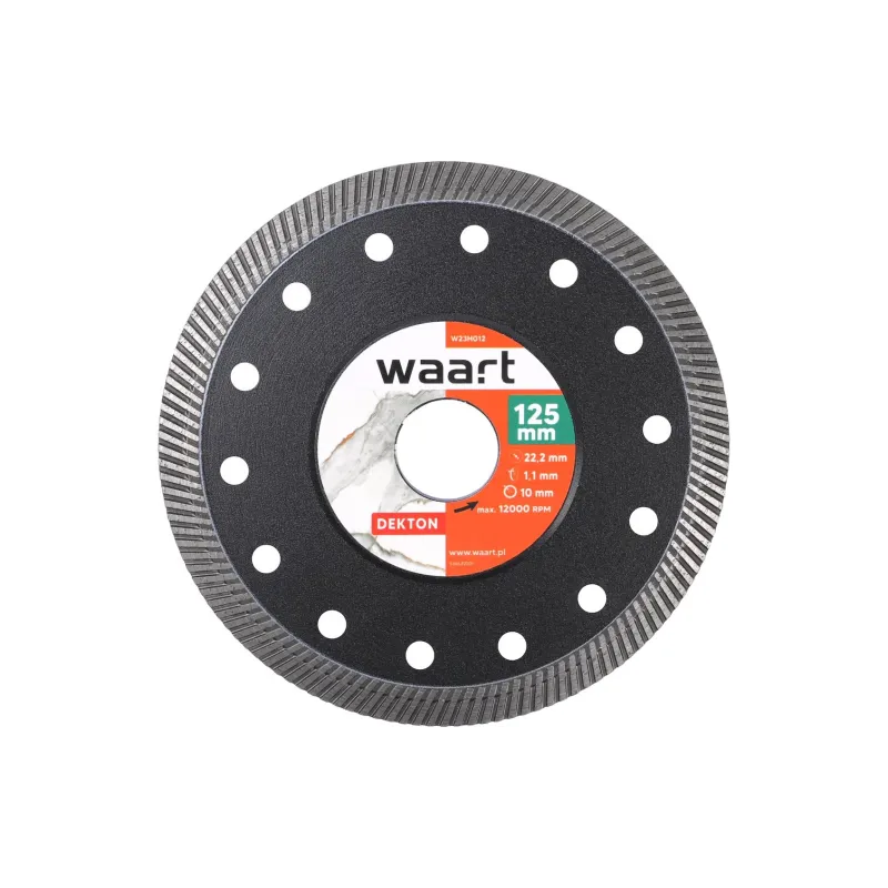Tarcza diamentowa 125 x 22.2 mm, turbo, do bardzo twardych spieków kwarcowych Tarcza diamentowa 125 x 22.2 mm, turbo, do bardzo twardych spieków kwarcowych
