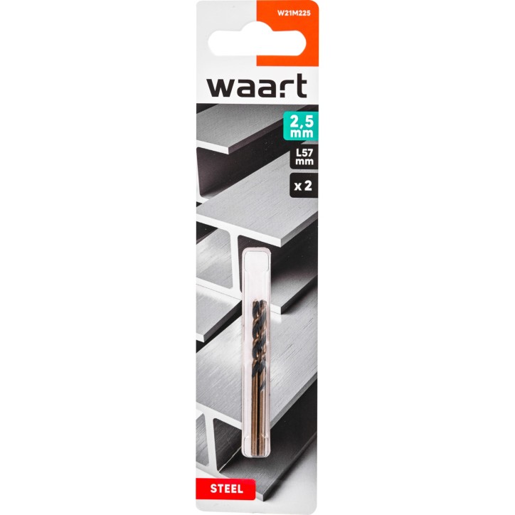 Wiertła do metalu 2.5 x 57 mm, HSS-G, szlifowane, 2 szt. Wiertła do metalu 2.5 x 57 mm, HSS-G, szlifowane, 2 szt.