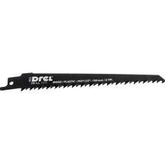 Brzeszczot do piły szablastej 150 x 19 x 1.25 mm, 6TPI, do drewna, PVC