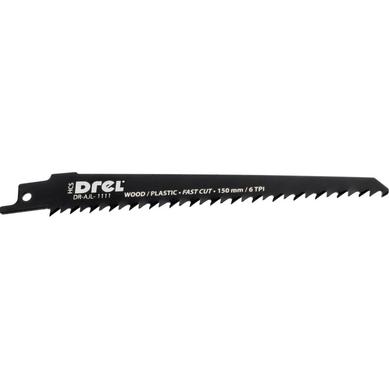 Brzeszczot do piły szablastej 150 x 19 x 1.25 mm, 6TPI, do drewna, PVC
