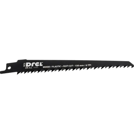 Brzeszczot do piły szablastej 150 x 19 x 1.25 mm, 6TPI, do drewna, PVC
