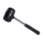 Młotek gumowy 450 g, czarna guma, trzonek metalowy, uchwyt gumowany Młotek gumowy 450 g, czarna guma, trzonek metalowy, uchwyt gumowany
