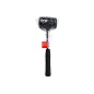 Młotek gumowy 450 g, czarna guma, trzonek metalowy, uchwyt gumowany Młotek gumowy 450 g, czarna guma, trzonek metalowy, uchwyt gumowany
