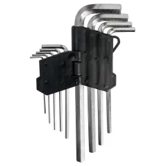Zestaw kluczy sześciokątnych 1.5-10 mm, długie, 9 szt.