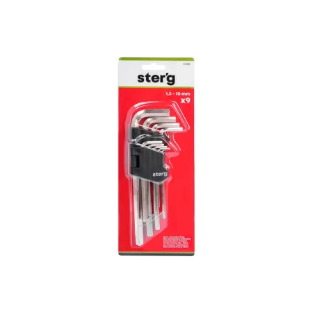 Zestaw kluczy sześciokątnych 1.5-10 mm, długie, 9 szt.