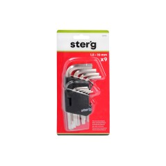 Zestaw kluczy sześciokątnych 1.5-10 mm, 9 szt.