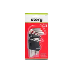 Zestaw kluczy sześciokątnych 1.5-10 mm, 9 szt.