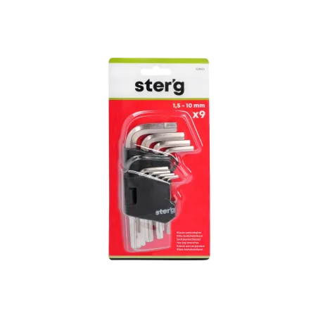 Zestaw kluczy sześciokątnych 1.5-10 mm, 9 szt.