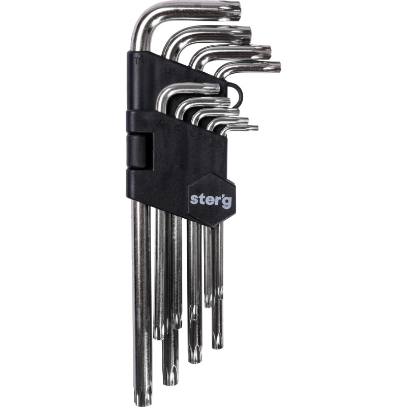 Zestawy kluczy Torx z otworem, T10-50, długie, 9 szt.