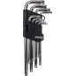 Zestawy kluczy Torx z otworem, T10-50, długie, 9 szt.