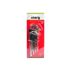 Zestawy kluczy Torx z otworem, T10-50, długie, 9 szt.