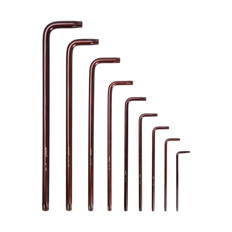 Klucze Torx z otworem T10-50, S2, bardzo długie, 9 szt. Klucze Torx z otworem T10-50, S2, bardzo długie, 9 szt.