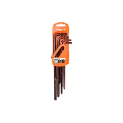 Klucze Torx z otworem T10-50, S2, bardzo długie, 9 szt.
