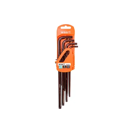 Klucze Torx z otworem T10-50, S2, bardzo długie, 9 szt.