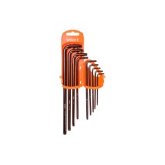 Klucze Torx z otworem T10-50, S2, bardzo długie, 9 szt.